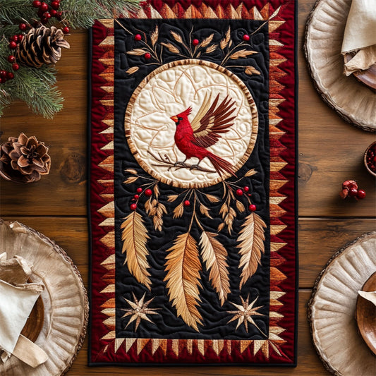 Dreamcatcher Cardinal WY2504028CL Quilted Table Runner