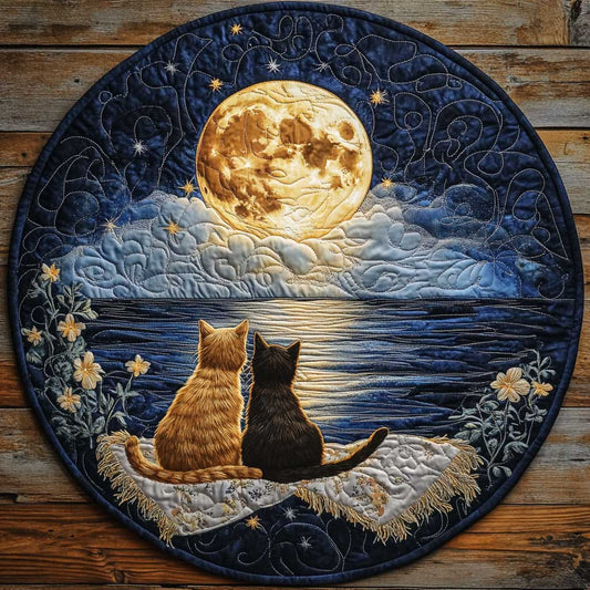 Late Moonscape CQ0905018CL Quilted Round Mat