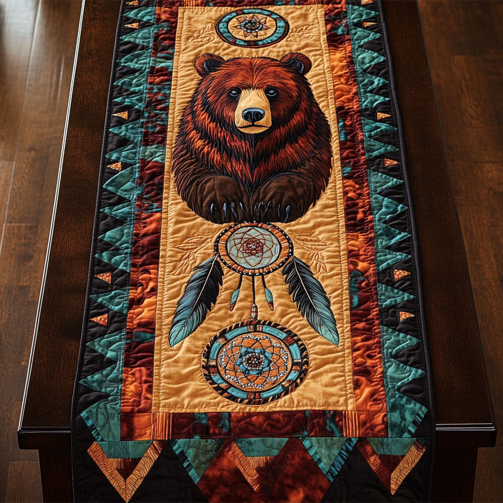 Native Bear CM1705041CL Quilted Table Runner