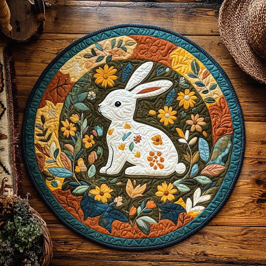 Harvest Bunny WY2907073CL Quilted Round Mat