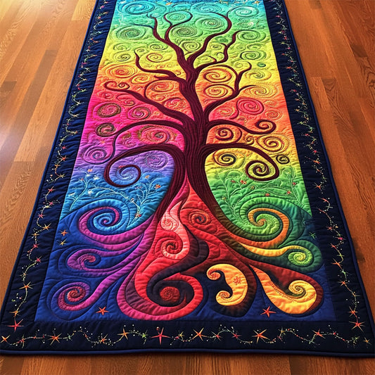 Colorful Tree WY1605036CL Quilted Table Runner