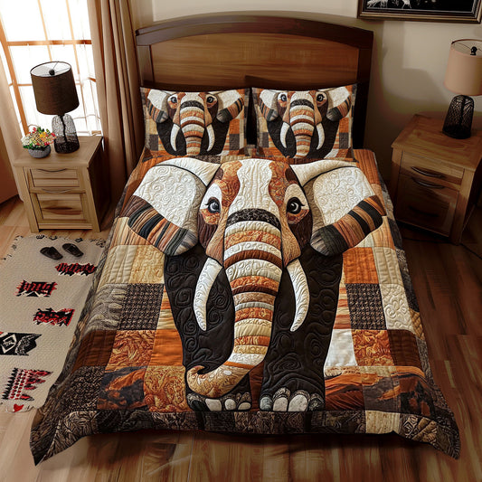 Majestic Elephant Mosaic WJ2012046CL Duvet Cover Set