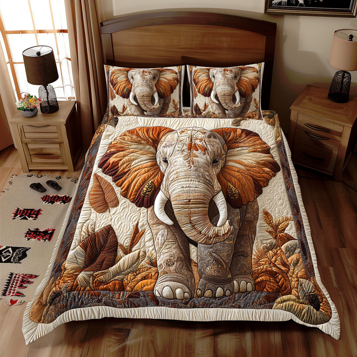 Autumnal Elephant WX2412047CL Duvet Cover Set