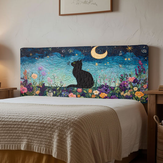 Night Garden Cat CW2212029CL Quilted Headboard Slipcover