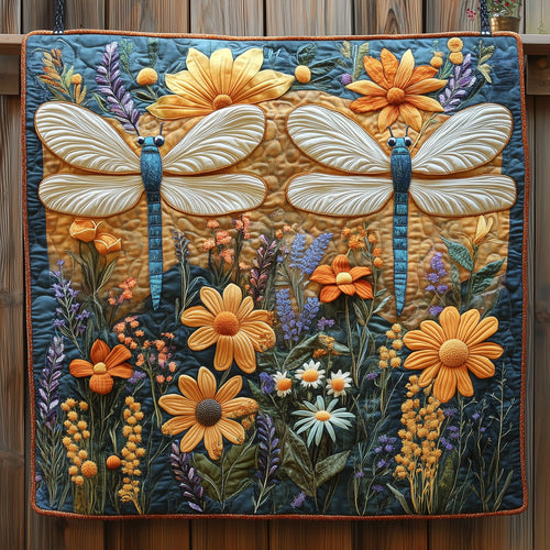 Vibrant Floral Dragonfly XK2509004CL Quilt