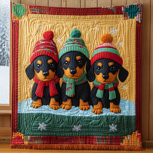 Three Little Dachshunds CP2509052CL Quilt