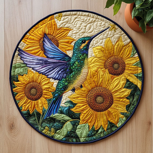 Bloom Hummingbird CW0606003CL Quilted Round Mat