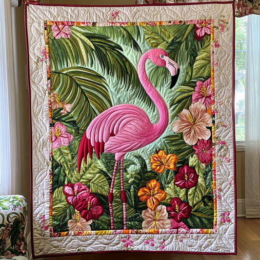 Pink Flamingo XR2412009CL Quilt