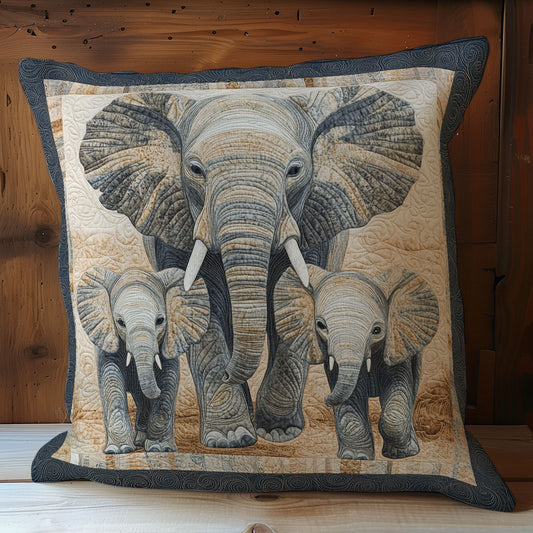 Elephant Family Portrait WY0402069CL Quilt Pillow Case