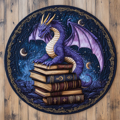 Mystic Dragon Book CW2407052CL Quilted Round Mat
