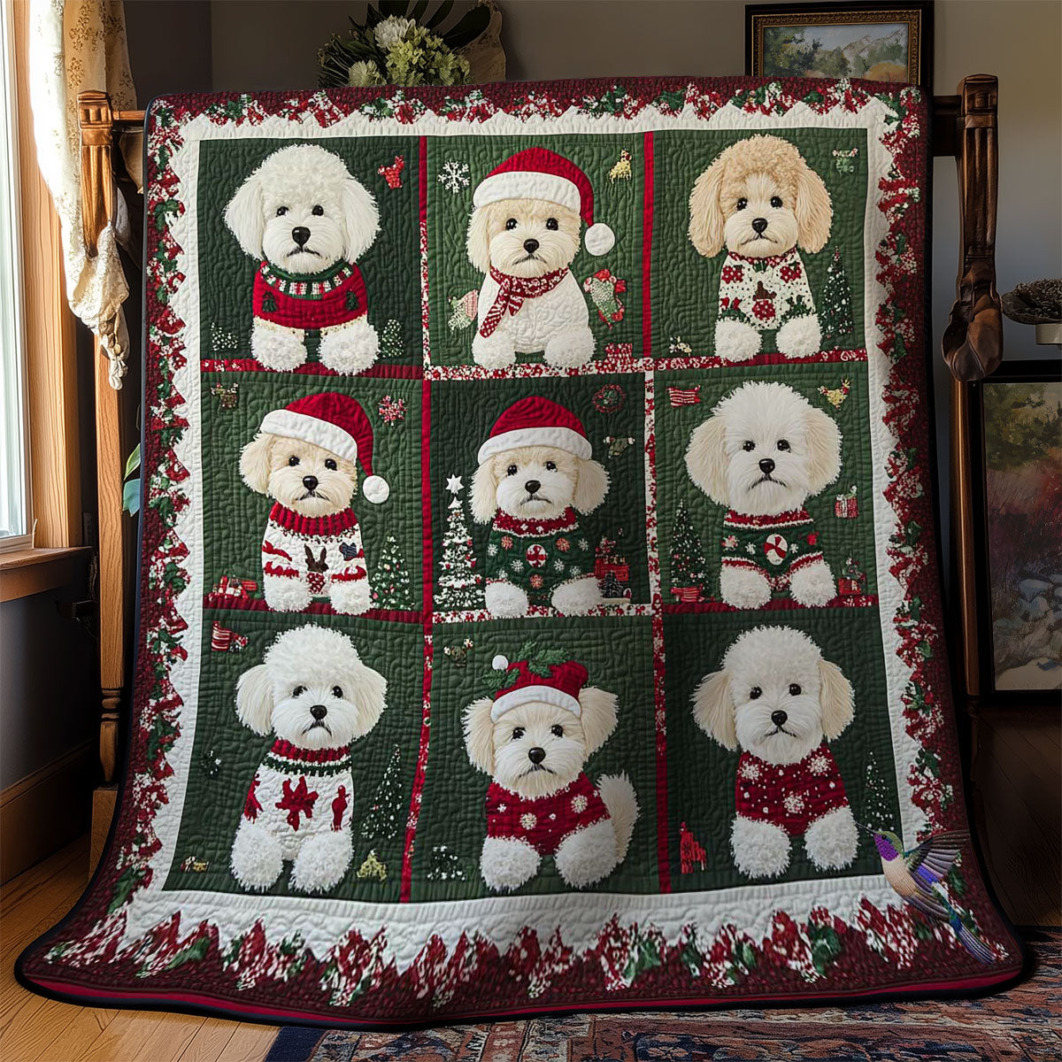 Bichon Frise Snowy Delights WN0511018CL Quilt