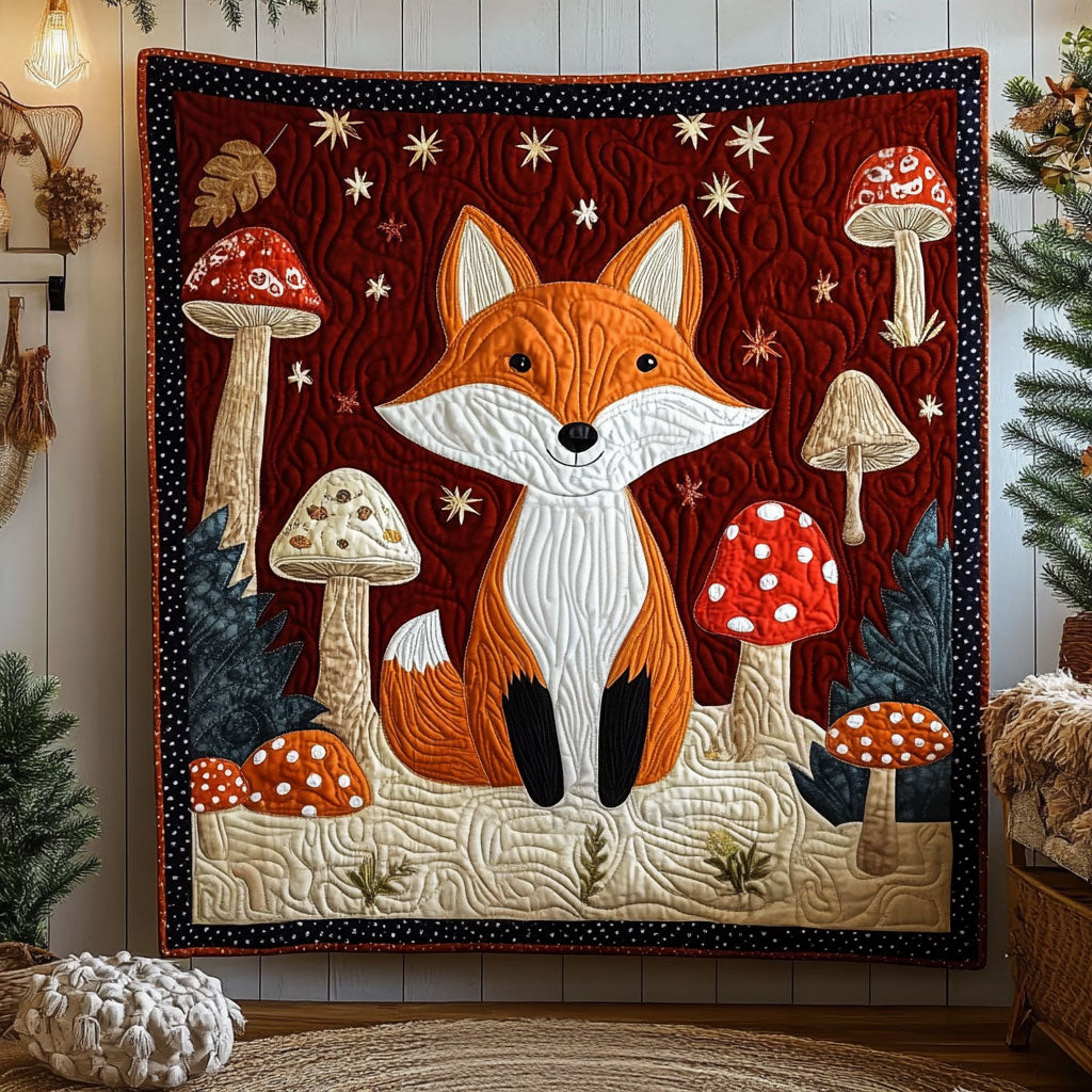 Fox Mushroom Woodland DH1809035CL Quilt
