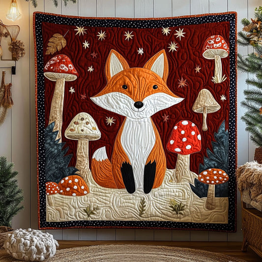 Fox Mushroom Woodland DH1809035CL Quilt
