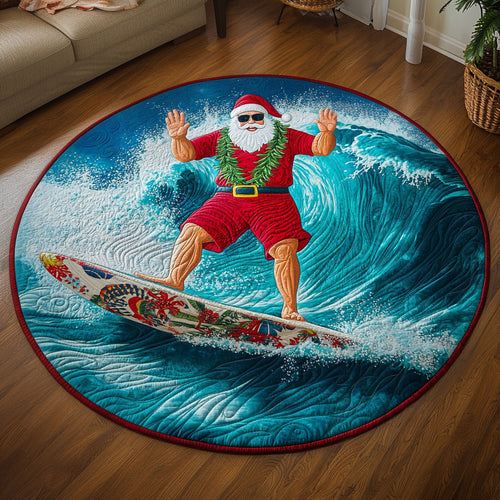 Santa's Tidal Wave LT1911025CL Quilted Round Mat