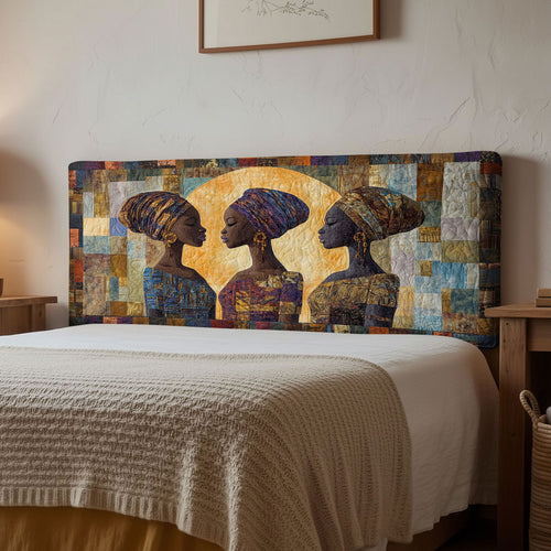African Women Tribal Elegance WN1112139CL Quilted Headboard Slipcover