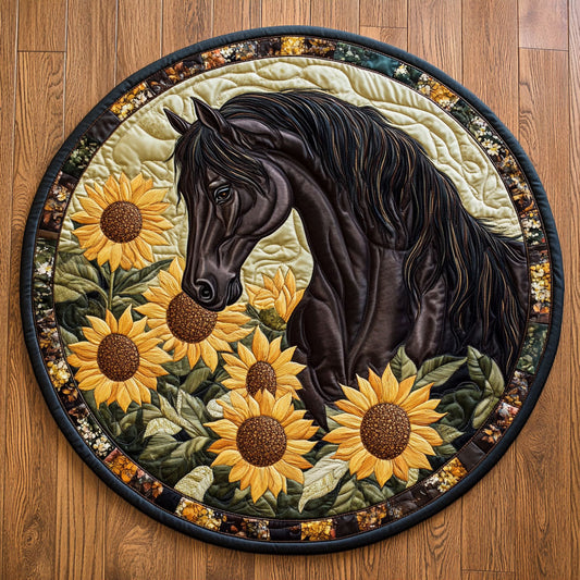 Ebony Gallop CM2605002CL Quilted Round Mat