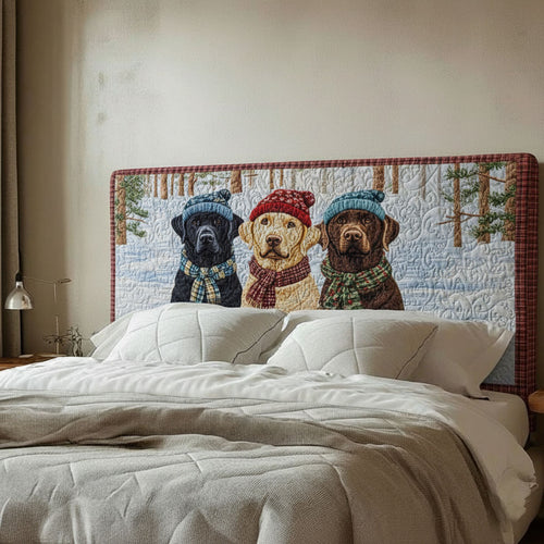 Winter Dog WJ1012020CL Quilted Headboard Slipcover
