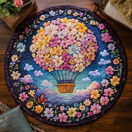 Whimsical Bloom WN2005045CL Quilted Round Mat