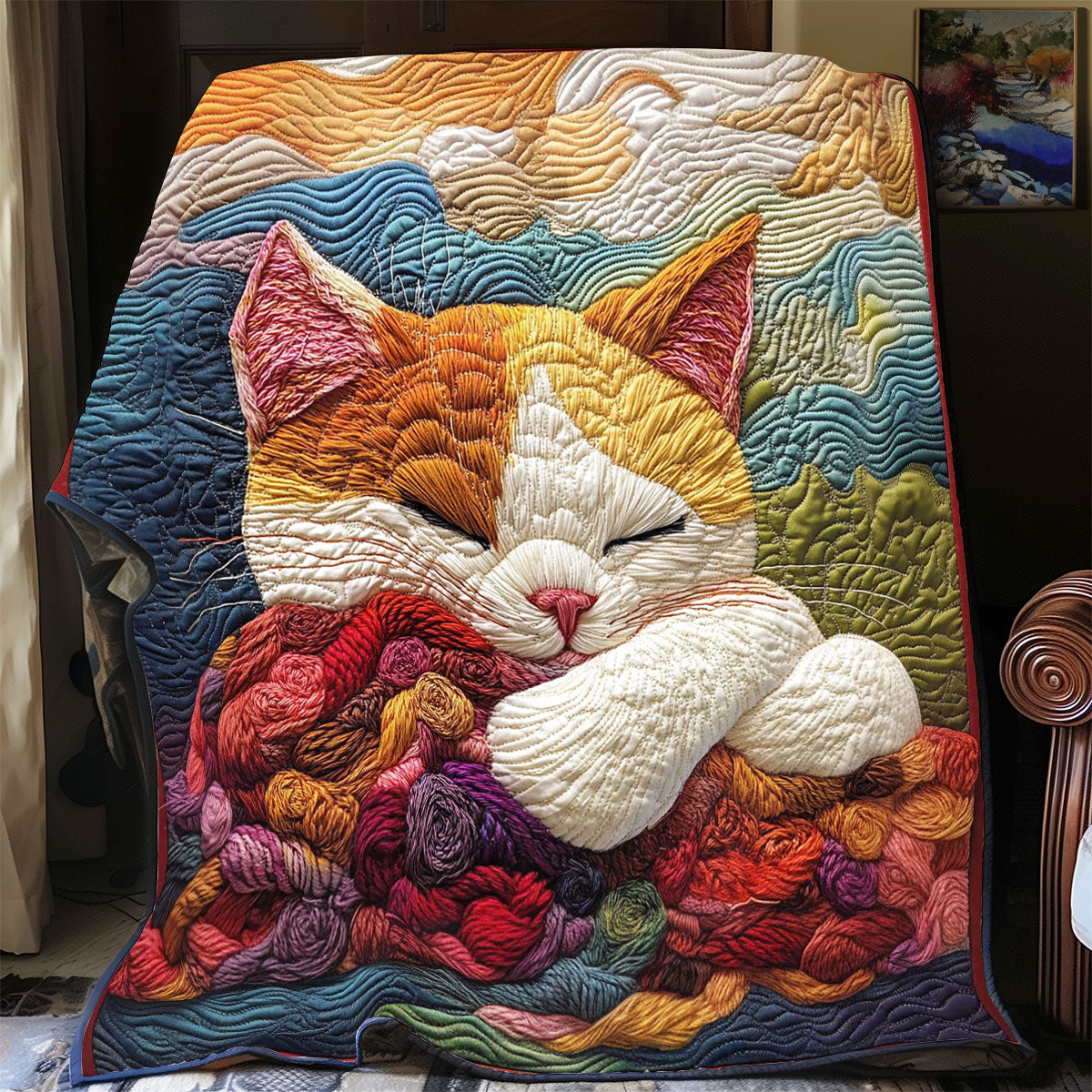 Colorful Cat Wool WP1905012CL Quilt