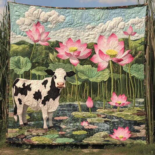 Summer Lotus Cow LT1909018CL Quilt