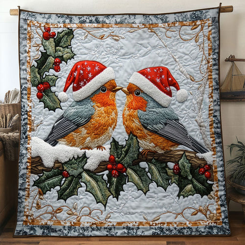 Snow Harmony European Robin WN2810065CL Quilt