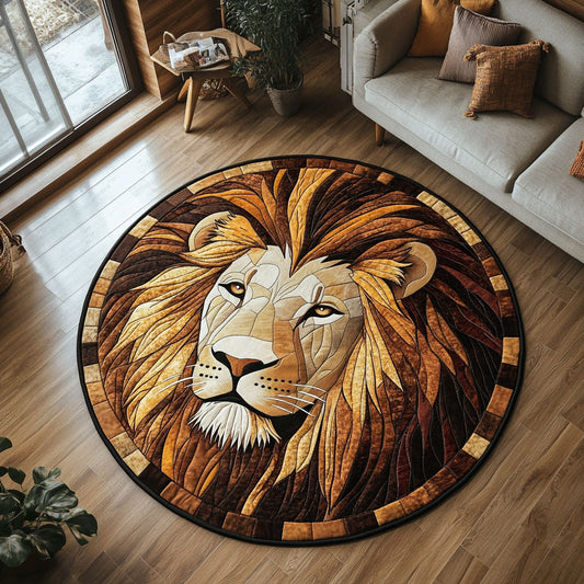 Lion Majesty CW1001075CL Quilted Round Mat