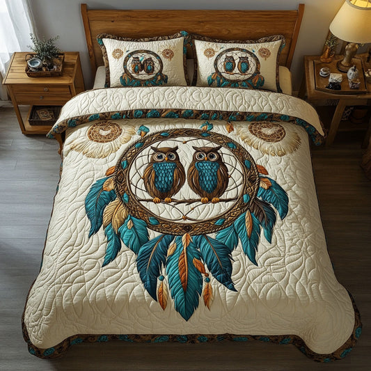 Couple Owl In Dreamcatcher WY0802025CL Duvet Cover Set