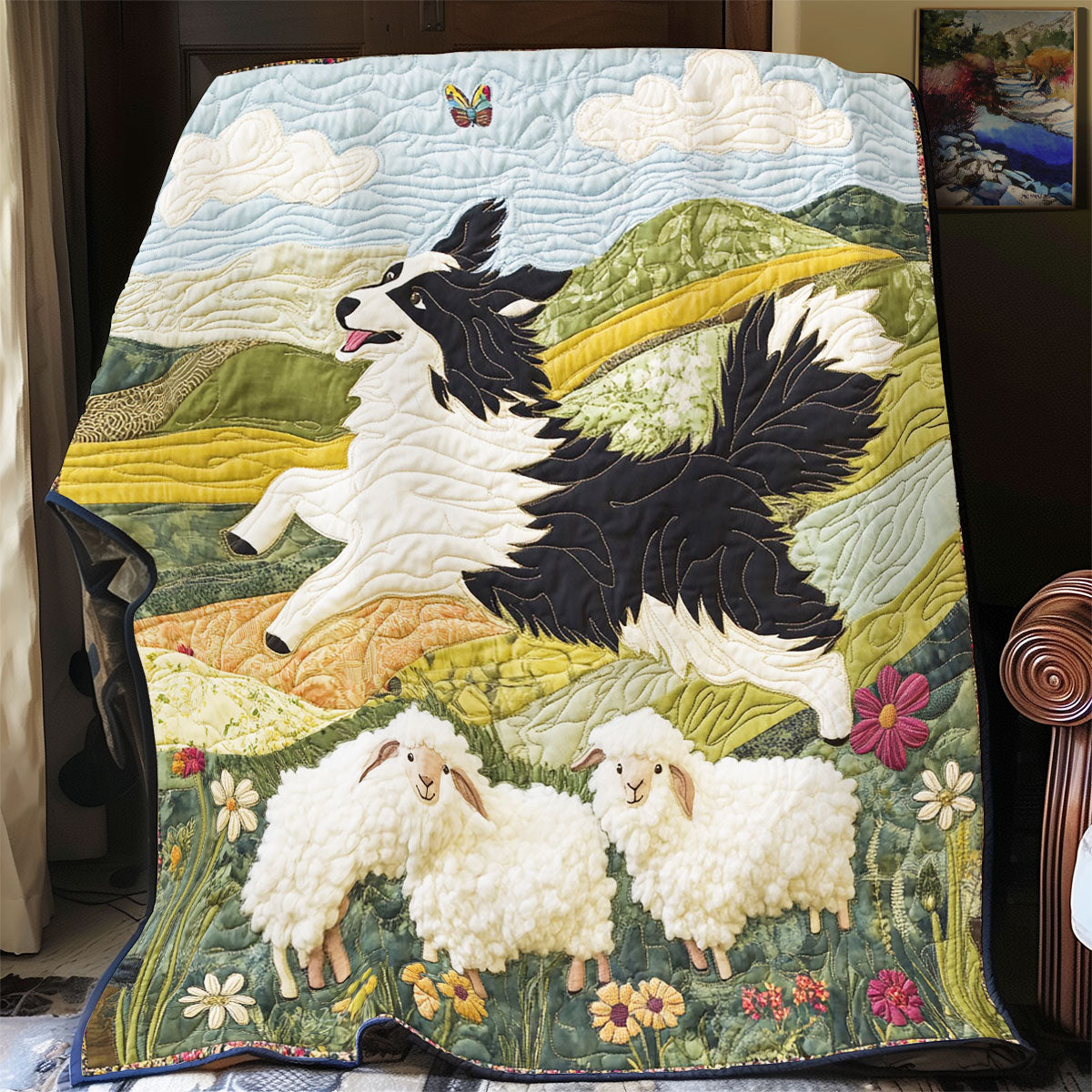 Dog And Sheep WY1202095CL Quilt