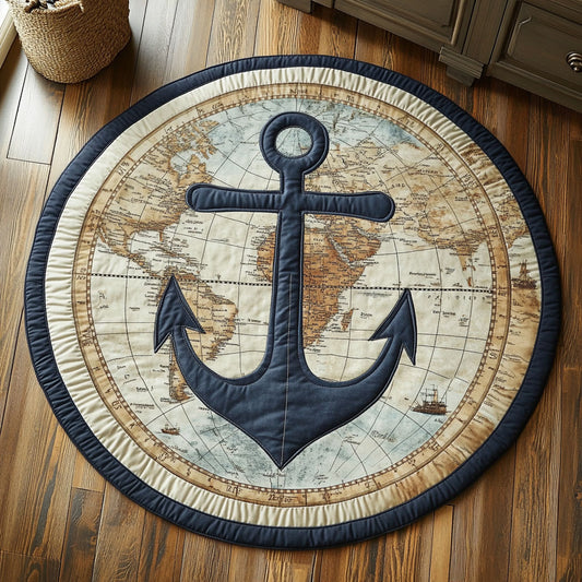 Anchor on Earth CW2607001CL Quilted Round Mat