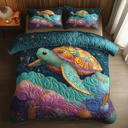Multicolored Turtle CQ0306063CL Duvet Cover Set