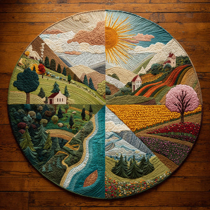Meadow Season CW1108022CL Quilted Round Mat
