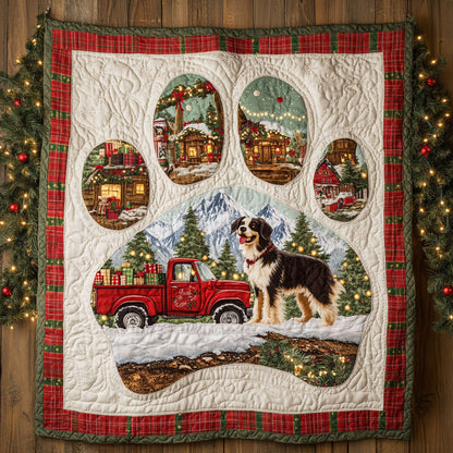 Cozy Border Collie Paw WN0611032CL Quilt