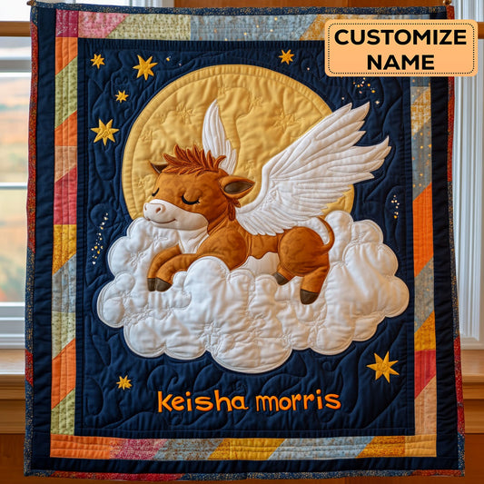 Moo Dream CP1807033CL Personalized Baby Quilt