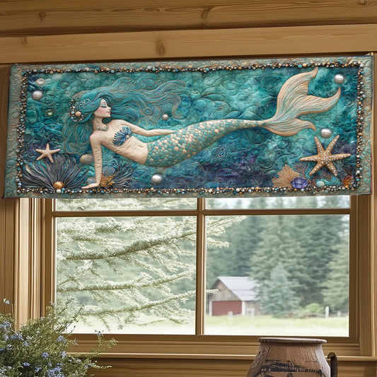 Queen Of Ocean WY0406038CL Quilted Valance