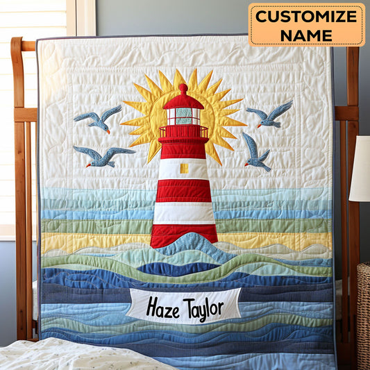 Red Lighthouse Day WN3107059CL Personalized Baby Quilt