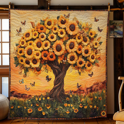 Sunflower Tree Of Life WY2012067CL Quilt