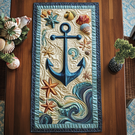 Coastal Region CQ0505026CL Quilted Table Runner