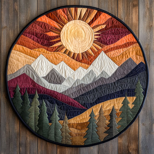 Twilight Ember Mountain WN1208089CL Quilted Round Mat