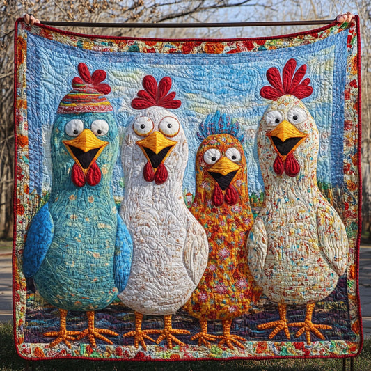 The Four Clucketeers WY1308032CL Quilt
