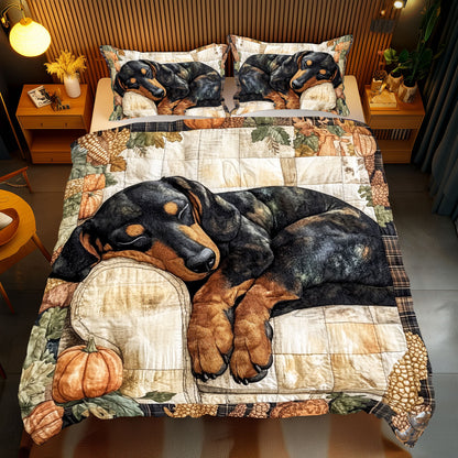 Sleeping Dachshund WU2612001CL Duvet Cover Set