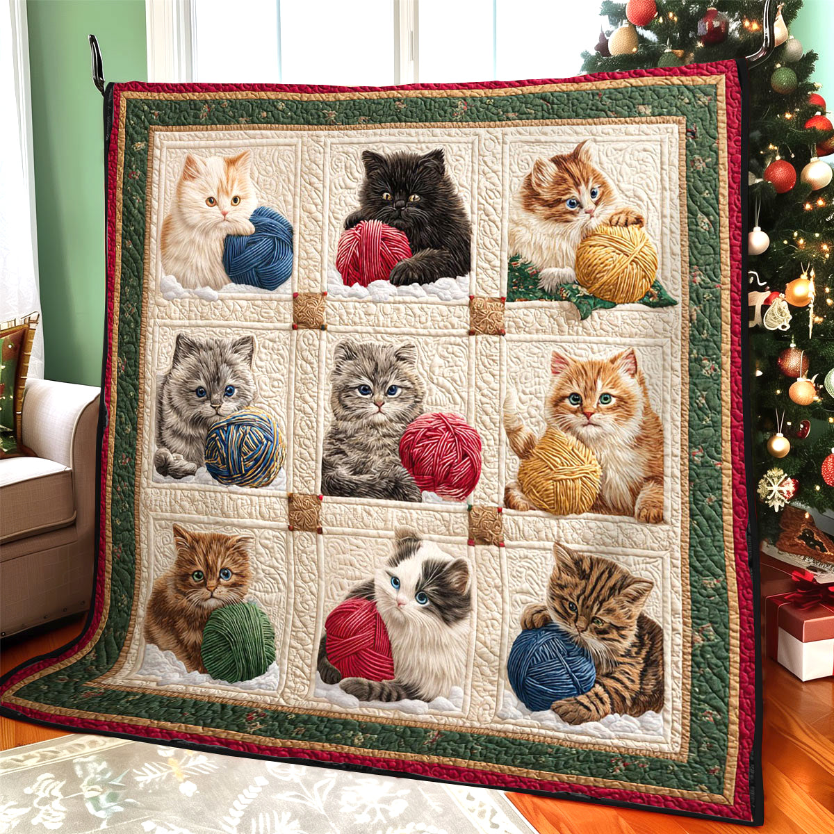 Sweet Yarn Cat CW1111016CL Quilt