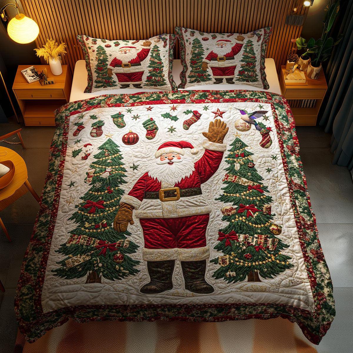 Santa’s Holiday Cheer WN1212070CL Duvet Cover Set