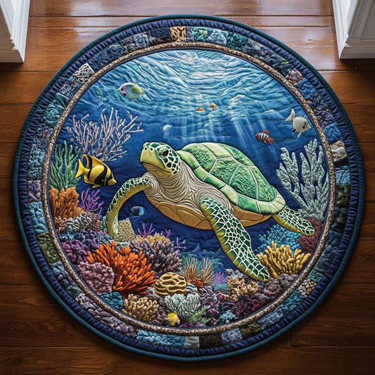 Waves and Wisdom CM0206018CL Quilted Round Mat