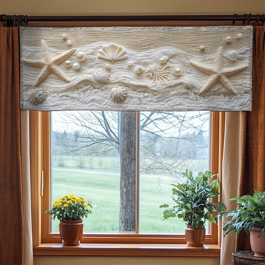 Elegant White Marine WY2305036CL Quilted Valance