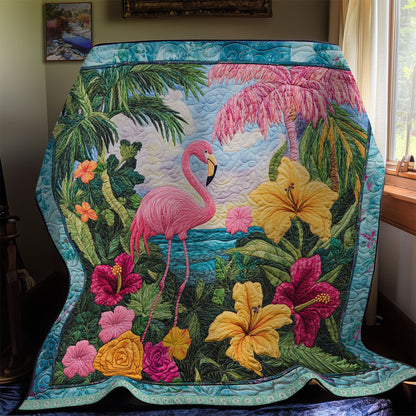 Flamingo Forest WX2312023CL Quilt
