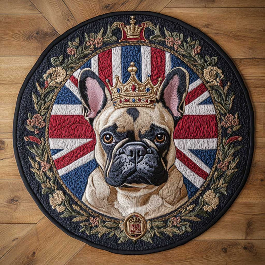 French Bulldog Splendor WN1205049CL Quilted Round Mat