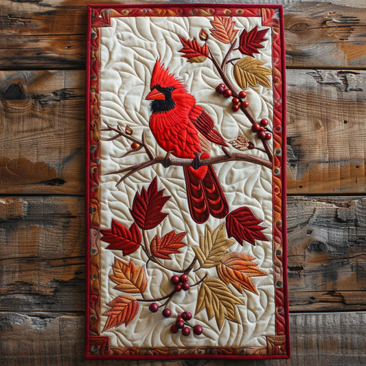 Cardinal Autumn CW2804005CL Quilted Table Runner