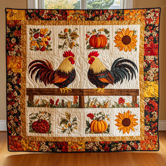 Harvest Rooster Patch WY2108050CL Quilt