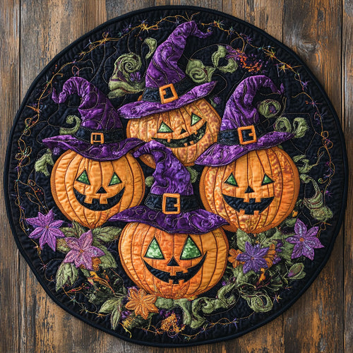 Twilight Pumpkin WN1808063CL Quilted Round Mat