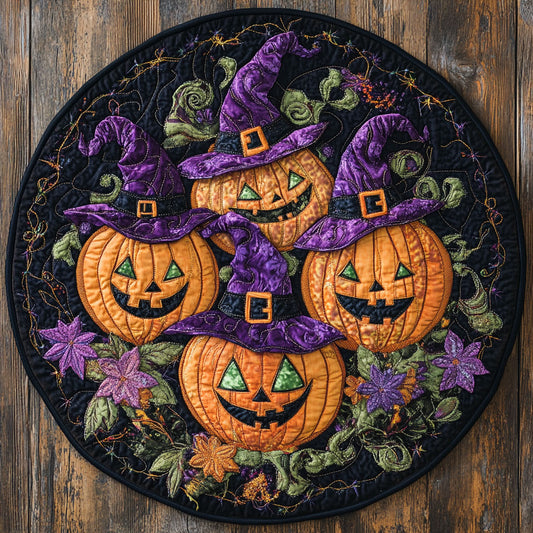 Twilight Pumpkin WN1808063CL Quilted Round Mat